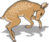 Jumping Fawn Clip Art